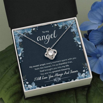 Wife - My Sweet Angel, - Love Knot Necklace - Thegiftio UK