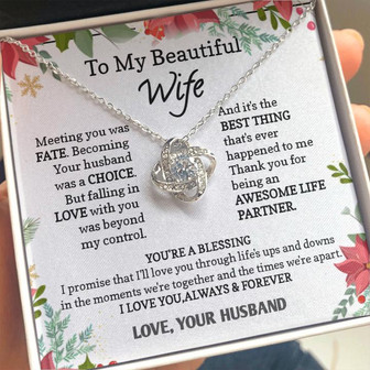 Wife Love Knot Necklace  - Thegiftio UK