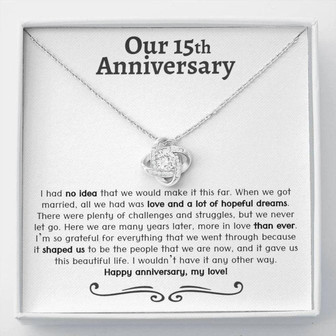 Wife Necklace, 15 Year Anniversary Necklace, Fifteen Year Anniversary, Gift For Wife, Girlfriend, Fifteenth Anniversary, 15Th Wedding Anniversary Necklace - Thegiftio UK
