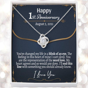 Wife Necklace, 1St Anniversary Necklace For Her, First Anniversary Necklace, 1St Anniversary Necklace For Wife, 1 Year Anniversary - Thegiftio