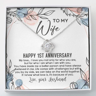 Wife Necklace, 1St Anniversary Wedding Gift For Wife , Wife Necklace Wedding Gift - Thegiftio