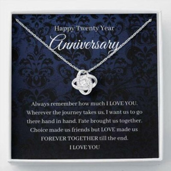 Wife Necklace, 20Th Wedding Anniversary Necklace Gift For Wife China Anniversary Twentieth - Thegiftio UK