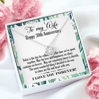Wife Necklace, 30Th Wedding Anniversary Necklace Gift For Wife, Thirtieth Anniversary Necklace, 30 Years Anniversary Necklace Gift For Her - Thegiftio UK