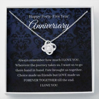 Wife Necklace, 45Th Wedding Anniversary Necklace Gift For Wife Sapphire Anniversary Forty Fifth 45 Year - Thegiftio UK