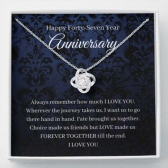 Wife Necklace, 47Th Wedding Anniversary Necklace Gift For Wife Garden Or Plants Anniversary Forty Seventh - Thegiftio