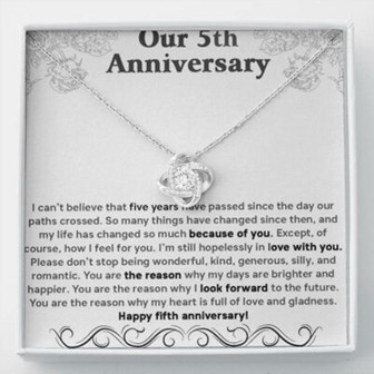 Wife Necklace, 5Th Anniversary Necklace Gift For Wife, Girlfriend, Wood Anniversary Gifts For Her - Thegiftio