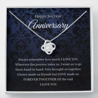 Wife Necklace, 6Th Wedding Anniversary Necklace Gift For Wife Candy Or Iron Anniversary Sixth - Thegiftio UK