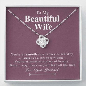 Wife Necklace, Drunk On Your Love Heart Necklace Gift For Wife, Valentines Day Gift - Thegiftio UK