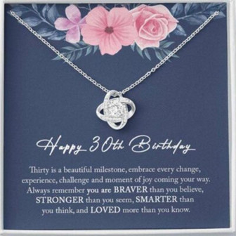 Wife Necklace, Friend Necklace, 30Th Birthday Necklace For Her, Happy 30Th Birthday Gifts For Womens - Thegiftio UK