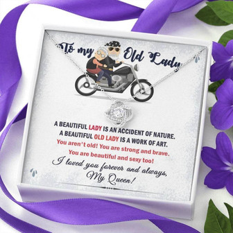 Wife Necklace, Gift For Old Lady From Husband, To My Old Lady Gift Necklace, Old Lady Biker Wife Sentimental Gift, Love Of My Life Necklace - Thegiftio UK