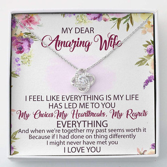 Wife Necklace , Gift Valentine For Wife , Necklace With Gift Box - Thegiftio UK