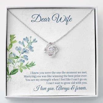 Wife Necklace , Gifts For Her For Wife Necklace , Love Knots - Thegiftio UK