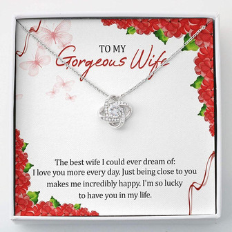 Wife Necklace Gifts , To My Gorgeous Wife Necklace , Love Knots - Thegiftio UK