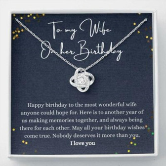 Wife Necklace, Happy Birthday Wife Necklace, Gift For Wife Birthday, Thoughtful Gift - Thegiftio UK