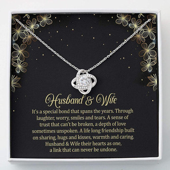 Wife Necklace, Husband & Wife Necklace , Messages Gifts For Wife , Love Knots - Thegiftio