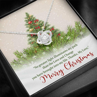 Wife Necklace, Love Knot Necklace , Christmas To My Wife , Girlfriend You Illuminate My Path - Thegiftio UK