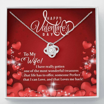 Wife Necklace, Love Knot Necklace Valentines Gift For Wife Jewelry Gift , Most Wonderful Treasure - Thegiftio UK