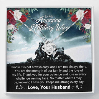 Wife Necklace, Military Wife Gift , Army Wife Necklace , Military Wife Necklace , Necklace With Card - Thegiftio UK
