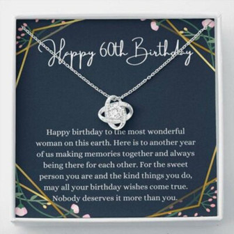 Wife Necklace, Mom Necklace, 60Th Birthday Necklace, 60Th Birthday Gift For Her, Sixtieth Birthday Gift - Thegiftio UK