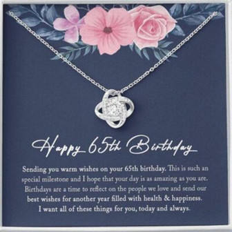 Wife Necklace, Mom Necklace, 65Th Birthday Necklace Gift For Women, 65 Years Old Gifts For Mom - Thegiftio UK