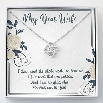 Wife Necklace , My Dear Wife Valentines Day , Love Knots , Necklace With Gift Box For Birthday Christmas - Thegiftio UK