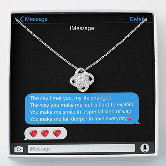 Wife Necklace, My Love Necklace , Gift For Her , Message Card Necklace - Thegiftio UK