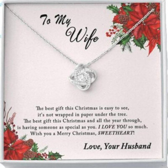 Wife Necklace, Necklace Gift For Wife From Husband, First Married Christmas Gift - Thegiftio UK