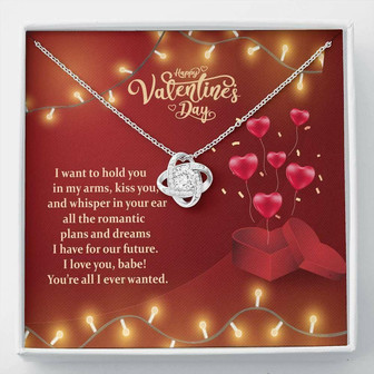 Wife Necklace, Necklace Love Knot Valentines Gift For Her , Girlfriend , Your All I Ever Wanted! - Thegiftio UK