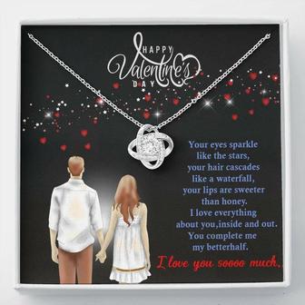 Wife Necklace, Necklace Love Knot Valentines Gift For Her, Girlfriend Or Wife , You Complete Me! - Thegiftio UK