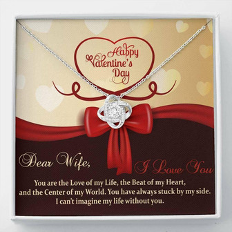 Wife Necklace, Necklace Love Knot Valentines Gift For Wife , I Can’T Imagine My Life Without You! - Thegiftio UK