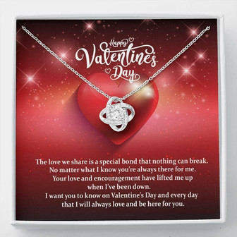 Wife Necklace, Necklace Love Knot Valentines Gift For Her, Wife , Girlfriend , Special Bond Message - Thegiftio UK