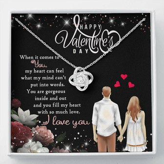 Wife Necklace, Necklace Love Knot Valentines Gift For Her, Wife , Gf , You Are Gorgeous Inside Out! - Thegiftio UK