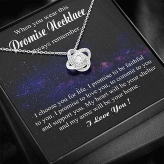 Wife Necklace, Promise Necklace For Her, Gift For Girlfriend From Boyfriend, Anniversary Gift - Thegiftio UK
