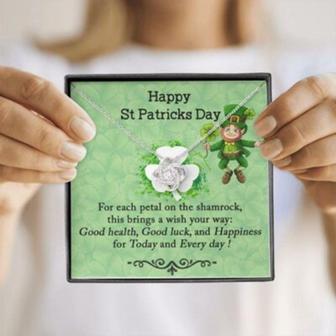 Wife Necklace, St Patricks Day Gifts Necklace, St Pattys Day Irish, Lucky Gift For Wife , Daughter- Mom - Thegiftio UK