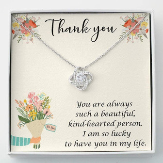 Wife Necklace, Thank You To Loved Ones , Thank You Necklace , Love Knots - Thegiftio UK