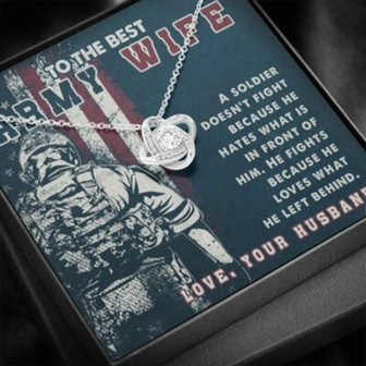 Wife Necklace, To My Best Army Wife Necklace, Gift For Soldier Wife, Military Wife - Thegiftio UK