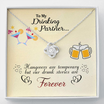 Wife Necklace, To My Drinking Partner, Drinking Partner Necklace, Gift For Drinking Partner, Drinking Partner Gift Set - Thegiftio UK