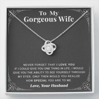 Wife Necklace, To My Gorgeous Wife Necklace , Never Forget That I Love You - Thegiftio UK