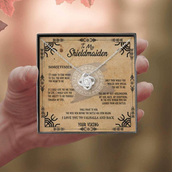 Wife Necklace, To My Shieldmaiden, Gift For Wife Necklace, Shieldmaiden Necklace, Viking Style Love Necklace - Thegiftio UK