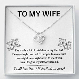 Wife Necklace, To My Wife “Mistakes” Necklace Gift For Wife. Wife Gift For Wife - Thegiftio UK