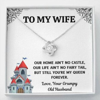 Wife Necklace, To My Wife Castle Love Knot Necklace Gift - Thegiftio UK