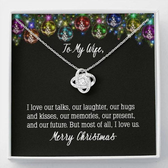 Wife Necklace, To My Wife Gift , I Love Us Love Knot Necklace Jewelry - Thegiftio UK