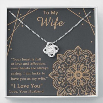 Wife Necklace, To My Wife Gift Love Knot Necklace, Gift For Wife From Husband - Thegiftio UK