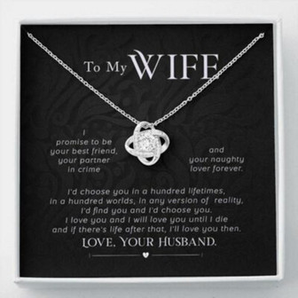 Wife Necklace, To My Wife Necklace “I Promise To Be Your Best Friend” , Gifts For Wife - Thegiftio UK