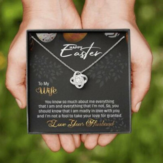 Wife Necklace, To My Wife Necklace, Easter Gift For Wife, Easter Necklace, Easter Gifts For Her - Thegiftio UK