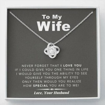Wife Necklace, To My Wife Necklace From Husband , Never Forget That I Love You - Thegiftio UK