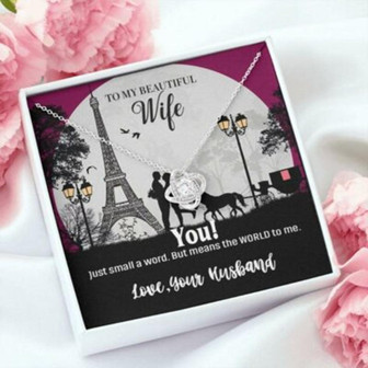 Wife Necklace, To My Wife Necklace, Gift For Wife Necklace, Paris Version, Eiffel Style - Thegiftio UK