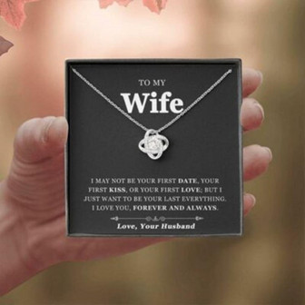 Wife Necklace, To My Wife Necklace, Gift For Wife From Husband, Love Knot Necklace - Thegiftio UK
