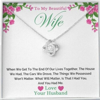 Wife Necklace, To My Wife Necklace Gift From Husband, Wife Birthday Necklace Gift, Anniversary - Thegiftio