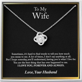 Wife Necklace, To My Wife Necklace Gift From Husband, Wife Birthday Necklace Gift, Anniversary - Thegiftio